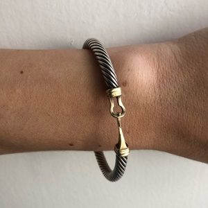 David Yurman Cable Buckle Bracelet with 14k gold